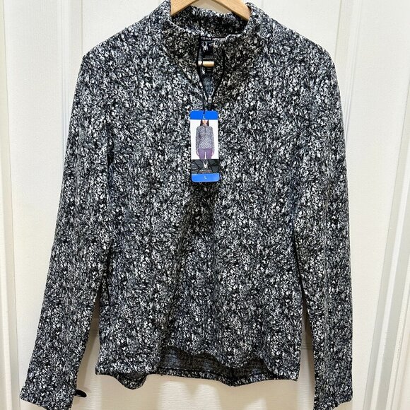 New Spyder Fleece Active Pullover Women's Size L Half Zip Thumbhole Slits Soft - Picture 1 of 16